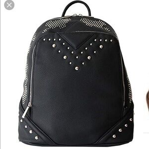 David Jones Studded Black Backpack